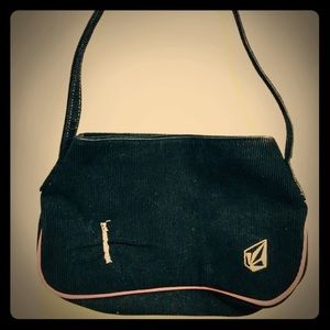 VOLCOM Black corduroy with Pink trim